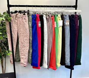 Julia Stretch Magic Trousers 8-22 pink - Susie's Boutique
