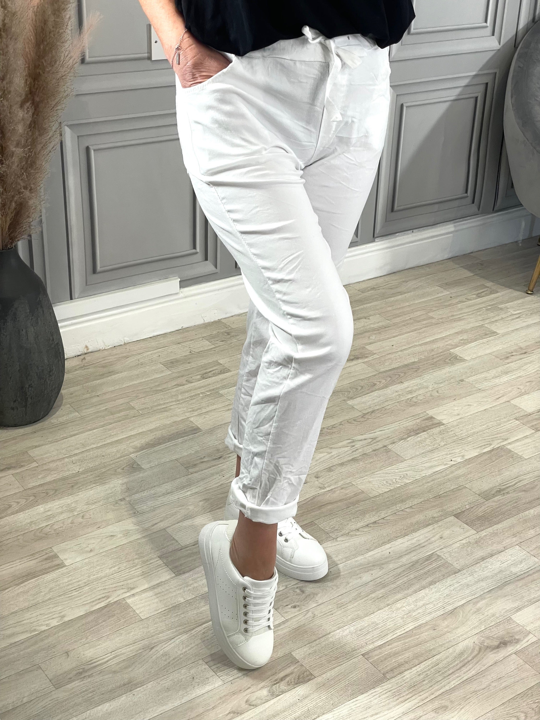 Julia Stretch Magic Trousers 8-22 White