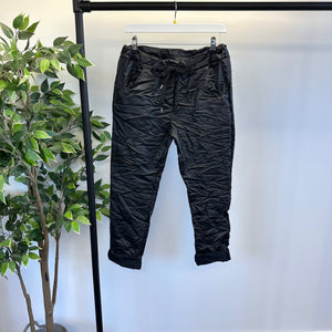 Harli Leather look Magic Trousers  8-14 & 14-18 - Susie's Boutique