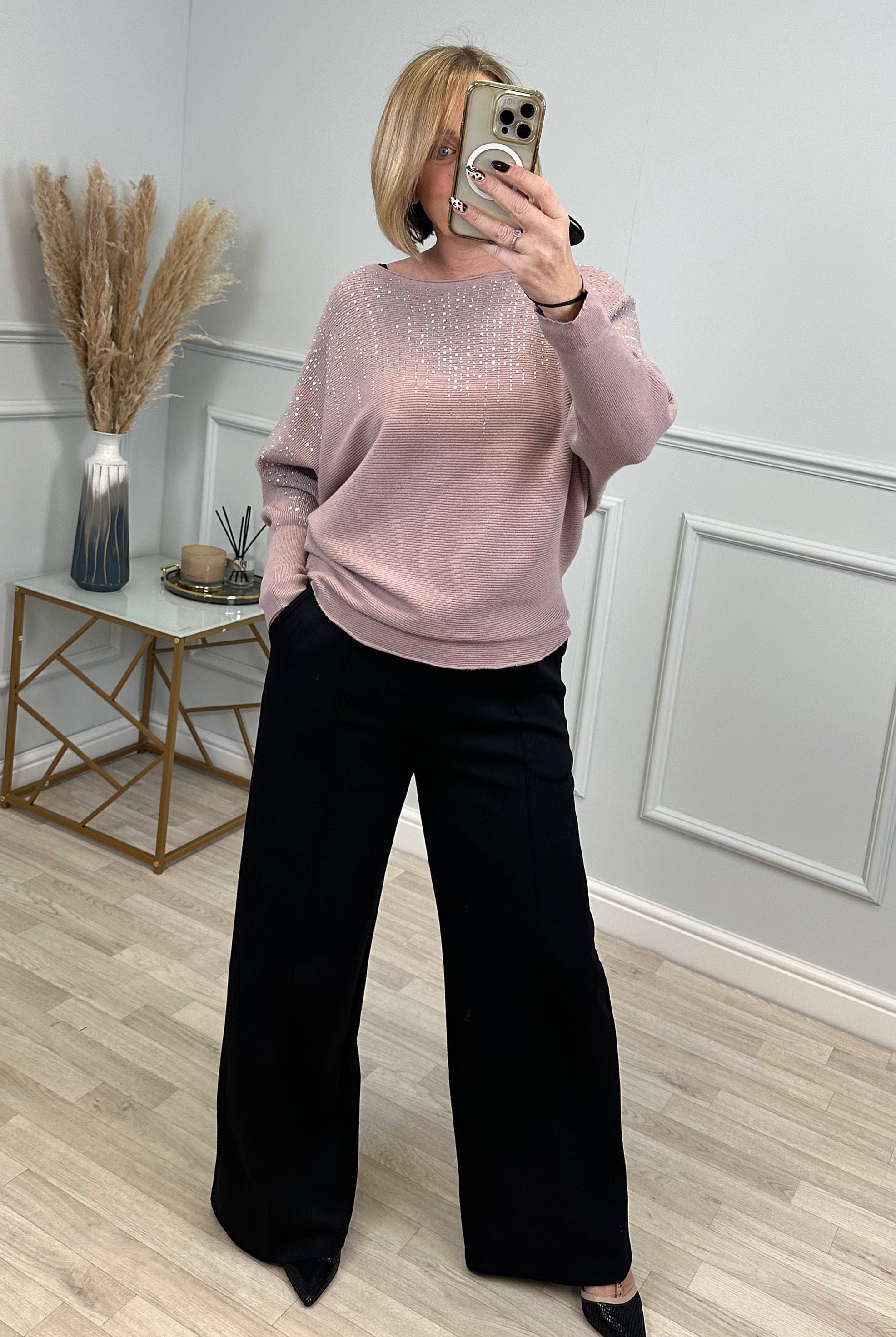 Sequin shoulder jumper best sale