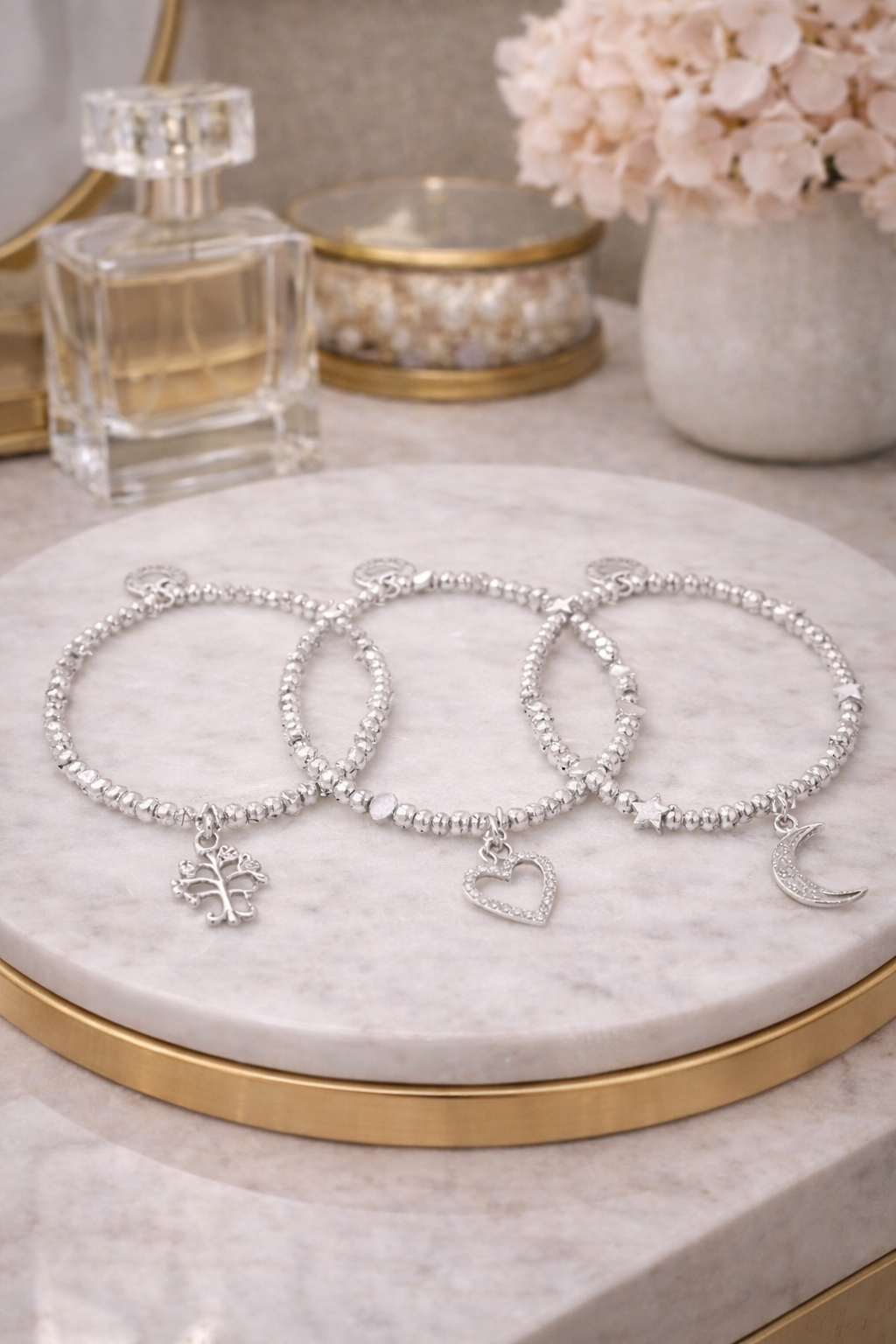 Stackable Silver-Plated Tree of Life Bracelet