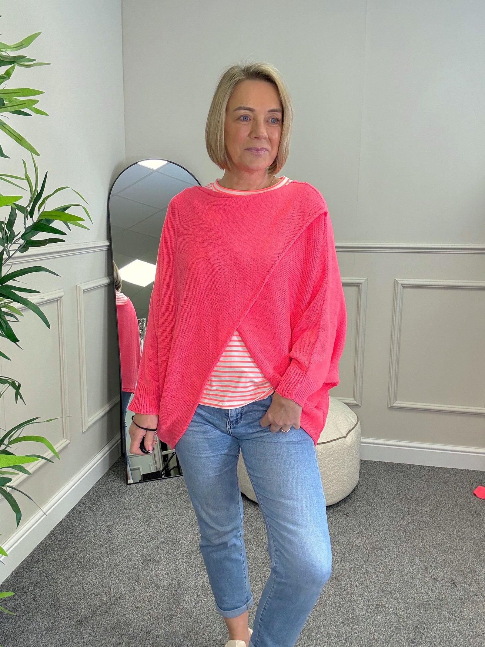 Orla Batwing Crossover Jumper 10-20 Coral Crush 🇬🇧