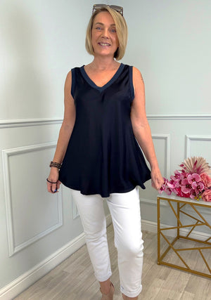 Elsa Satin Front Swing Vest 10-18 NO RETURNS ON SALE ITEMS - Susie's Boutique