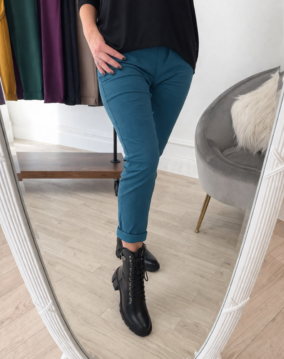 Julia Stretch Magic Trousers 8-22 Teal