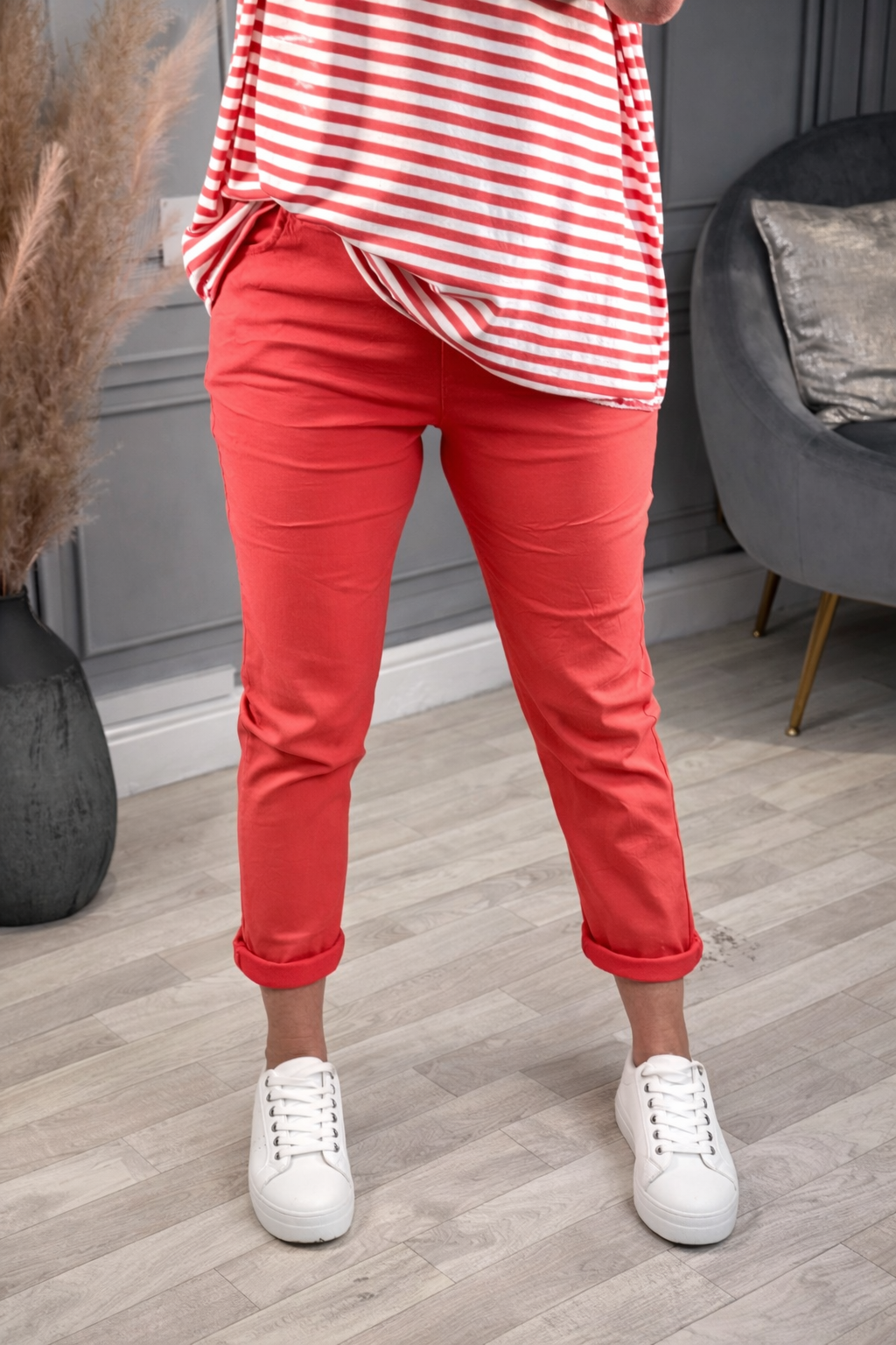 Julia Stretch Magic Trousers 8-22 Coral