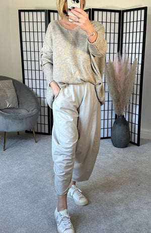 Georgia Barrel Cocoon Trousers / Joggers 8-20 Sand
