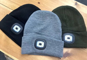 LED Lighted Beanie Hat ( 3 Colours)Dog Walking, Night Jogging  etc - Susie's Boutique