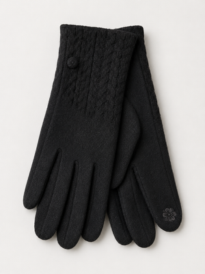 Cable Knit Detail Gloves