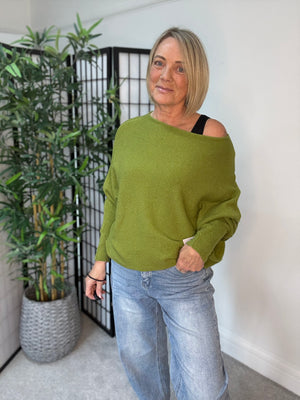 Wren Batwing Jumper 10-18 Olive