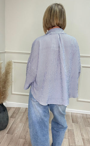 Skylar Oversized Boxy Shirt 10-18 Stripe