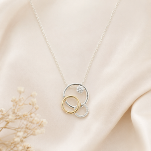 Eternal Two Tone 3 Circles Necklace