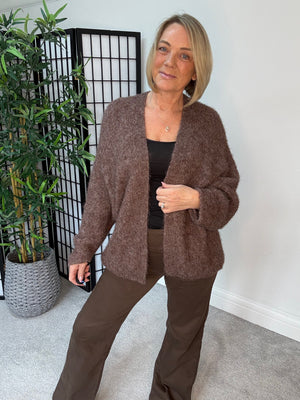 Freya Open Cardigan – Chocolate
