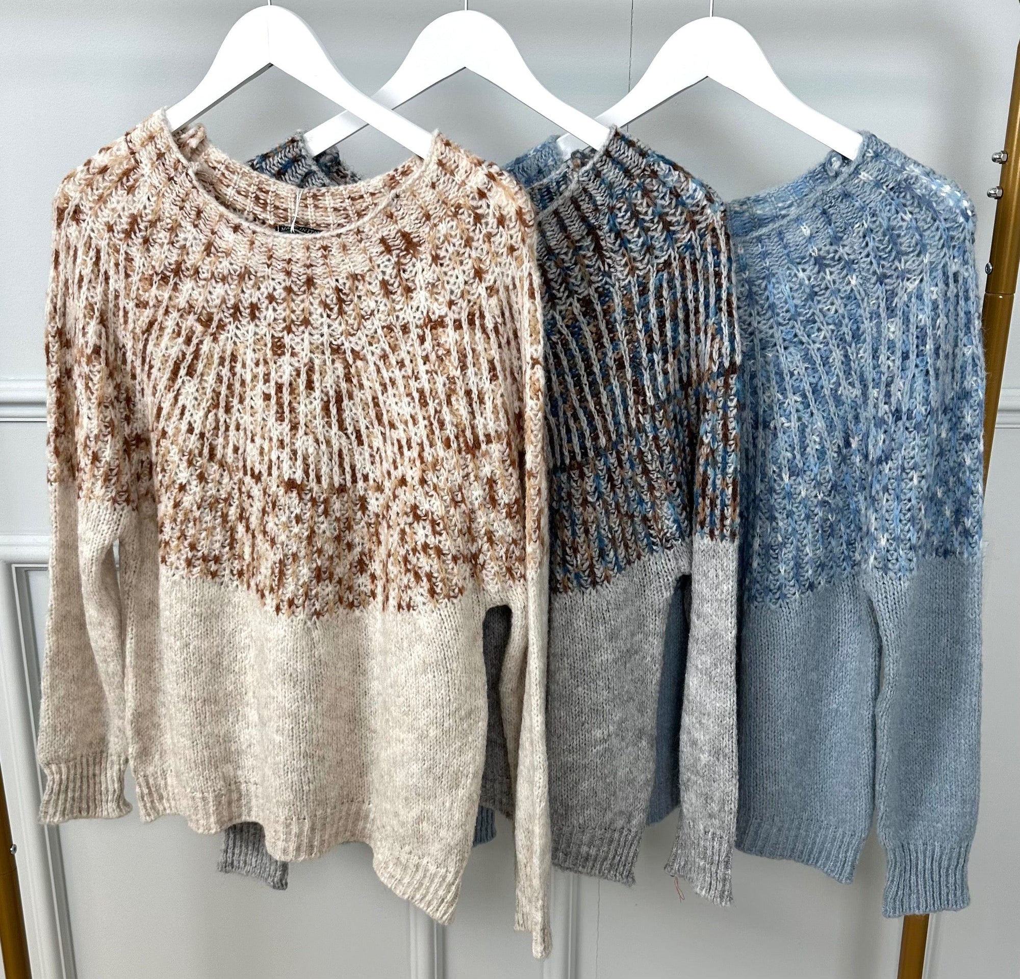Demi Popcorn Contrast knit Jumper 8-16 Cream - Susie's Boutique