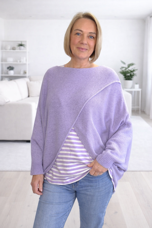 Amelia Stripe Knit Top – One Size 10-20