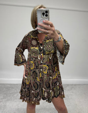 Leah  Boho Tunic Dress Size 10–18 no returns on sale items
