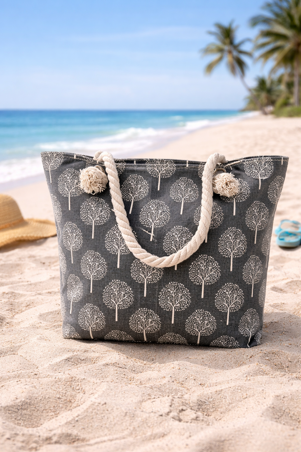 Tree of Life Canvas Tote Bag Slate