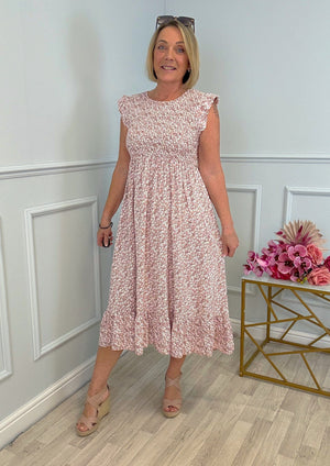 Irina Ditsy Print Midi Dress 8-16