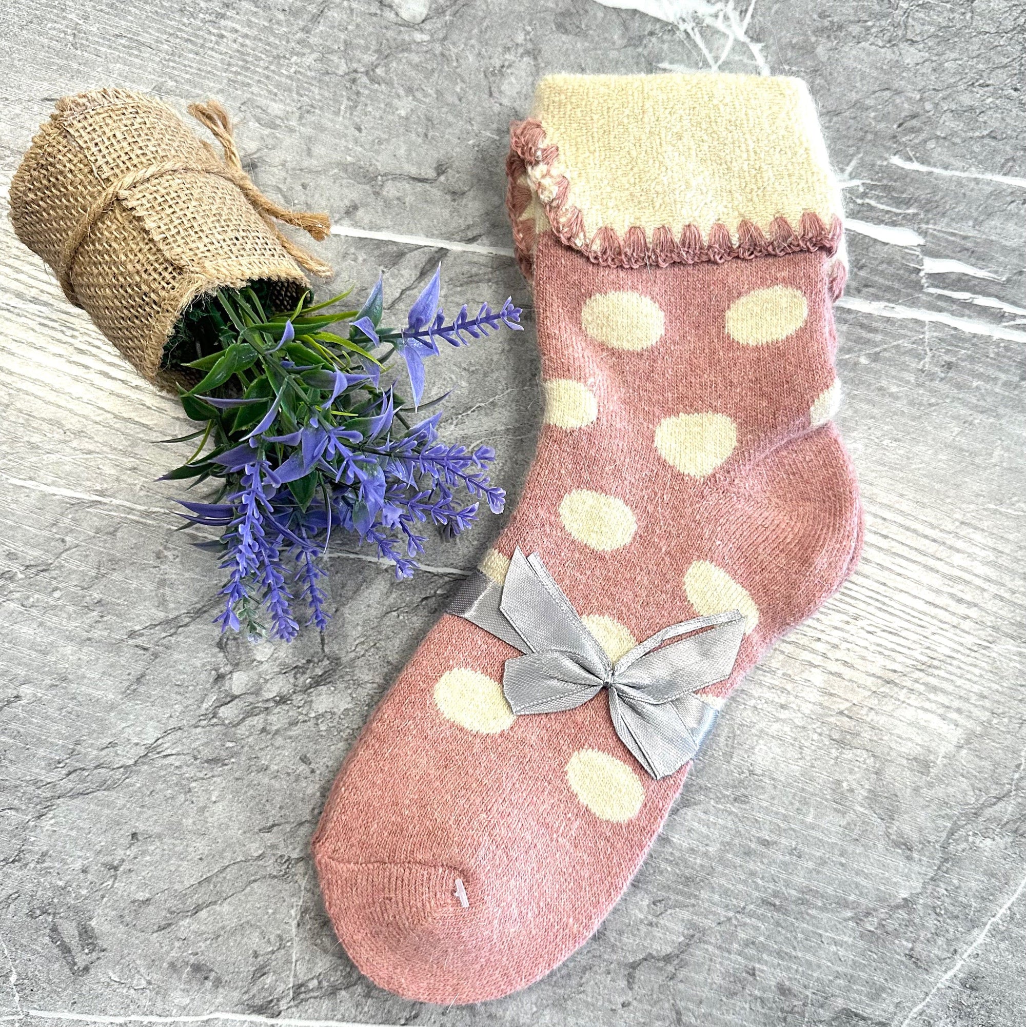 Polka Dot Fold Over Bed Socks (3Colours) NO RETURNS ON SALE ITEMS - Susie's Boutique