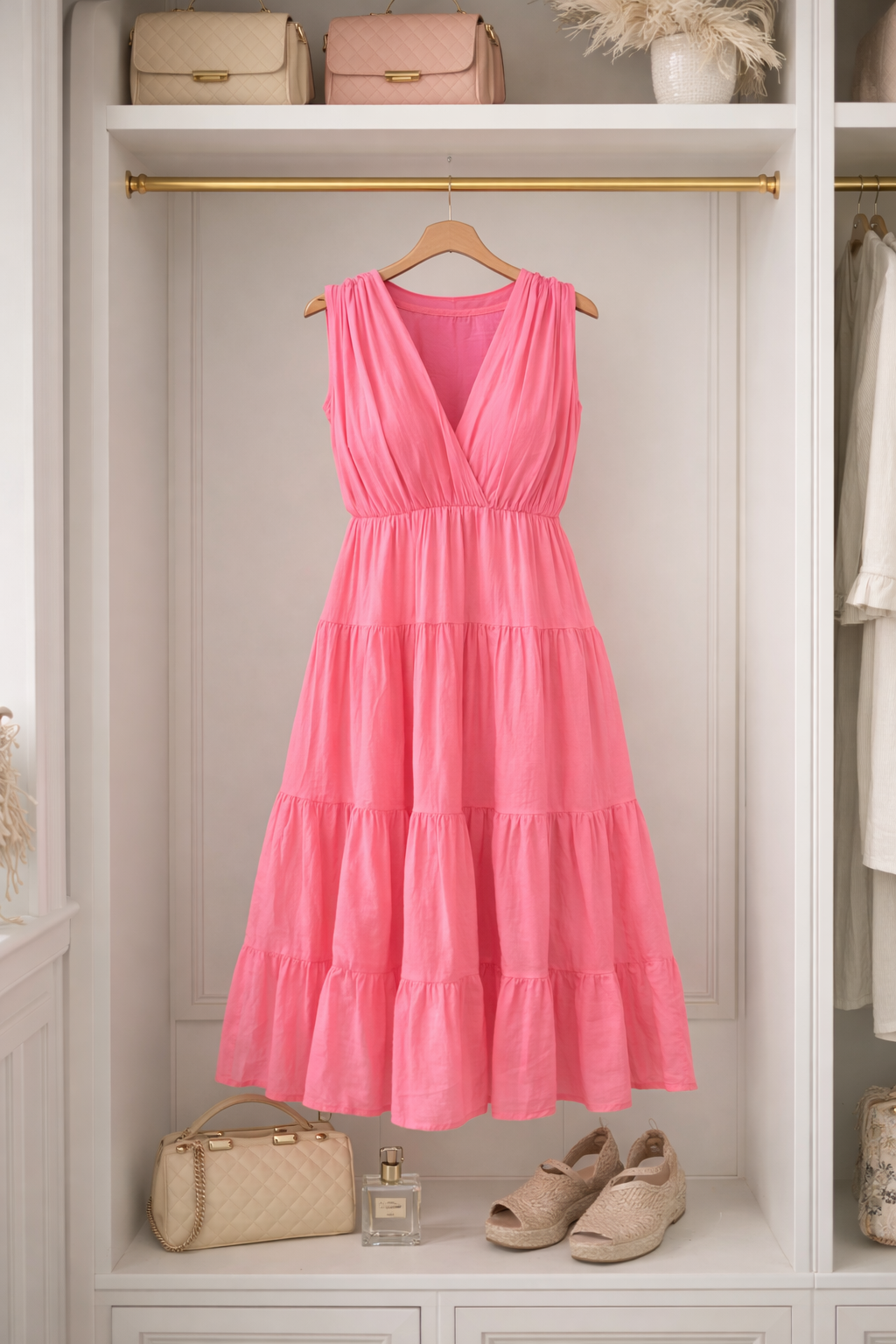 Calla Tiered Cotton Midi Dress 8–18 No Returns on Sale Items