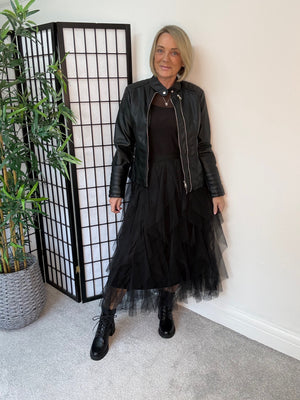 Lori Mesh Tulle Skirt 8-18 Black