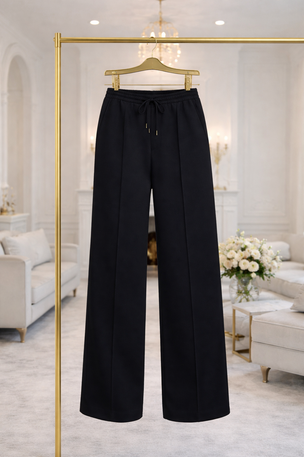 Alexandria Wide Straight Leg Trousers 8-18 Black