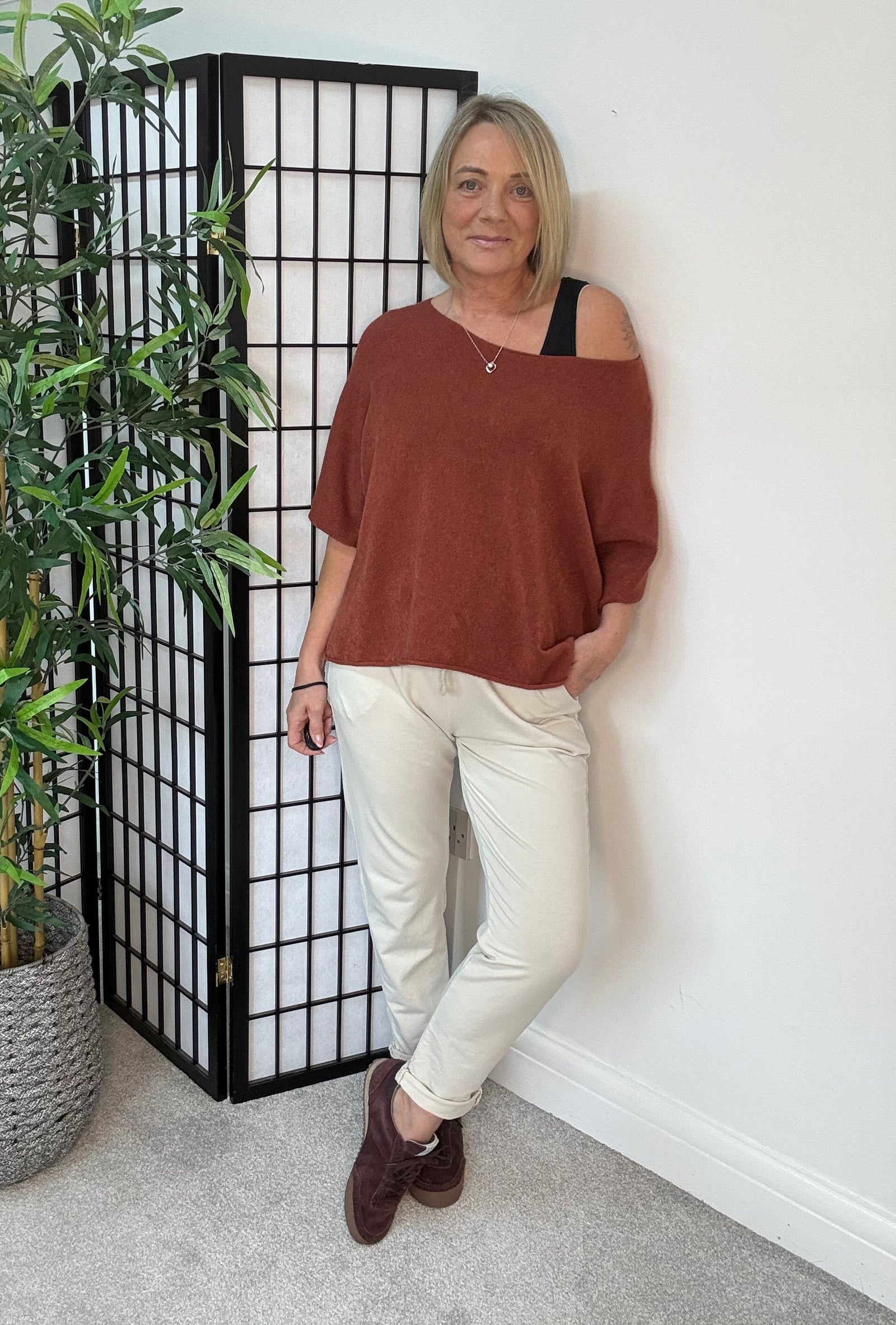 Serelai Luxe Wide-Sleeve Jumper 8-18 Autumn Spice