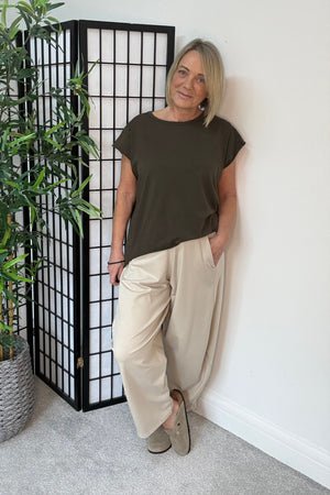 Georgia Barrel Cocoon Trousers / Joggers 8-20 Sand