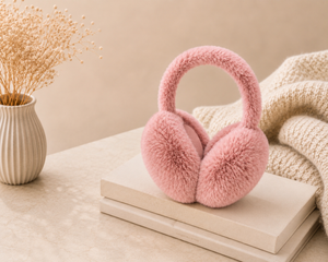 Luxury Plush Faux-Fur Foldable Earmuffs gift boxed