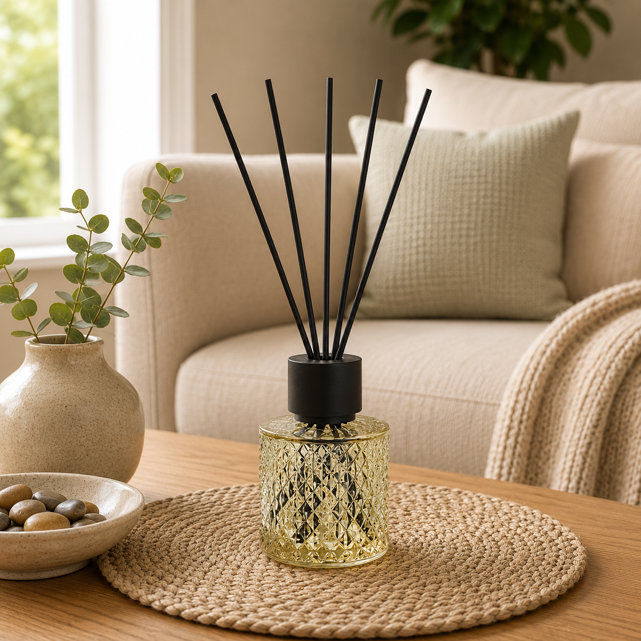 Diamond Cut Reed Diffuser – Fresh Linen 100ml
