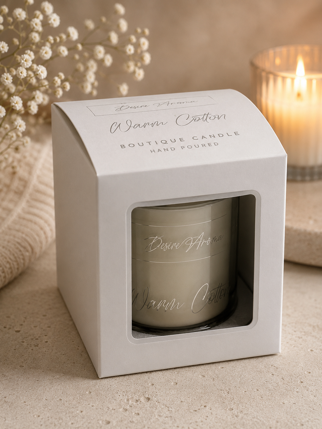 Desire Aroma Warm Cotton Candle 220g