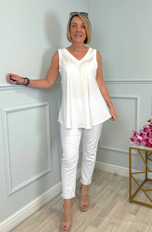 Elsa Satin Front Swing Vest 10-18 NO RETURNS ON SALE ITEMS - Susie's Boutique