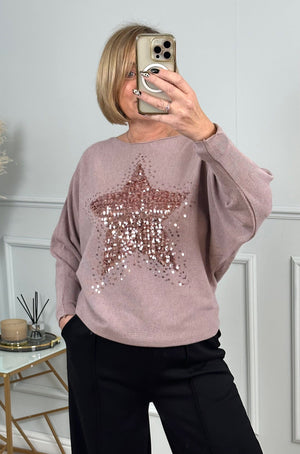 Starburst Sequin Jumper 8-16 Pink - Susie's Boutique