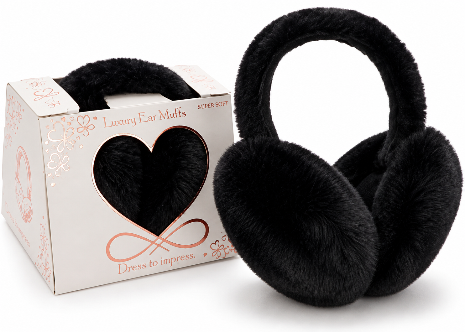 Luxury Plush Faux-Fur Foldable Earmuffs