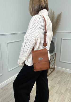 Small Lilly Messenger Crossbody Bag  Tan
