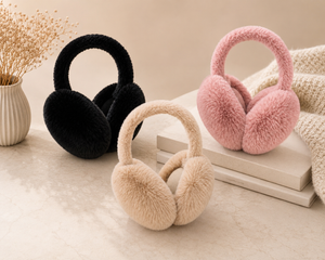 Luxury Plush Faux-Fur Foldable Earmuffs gift boxed