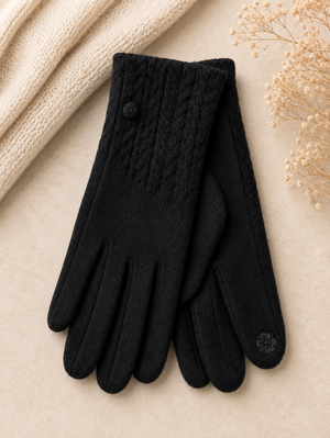 Cable Knit Detail Gloves