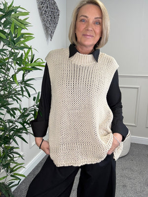 🇬🇧 Evie Knit Tank Top Sand 🇬🇧