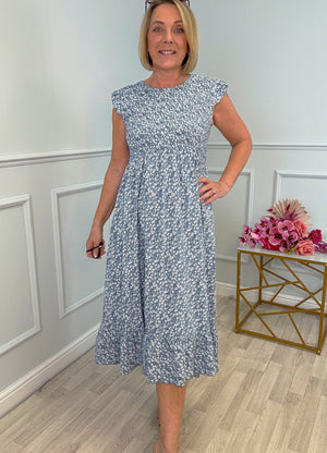 Irina Ditsy Print Midi Dress 8-16