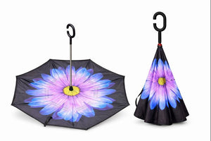 Twilight Daisy Upside Down Umbrella
