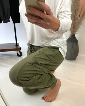 Tanya Cargo Joggers 8-16 khaki - Susie's Boutique