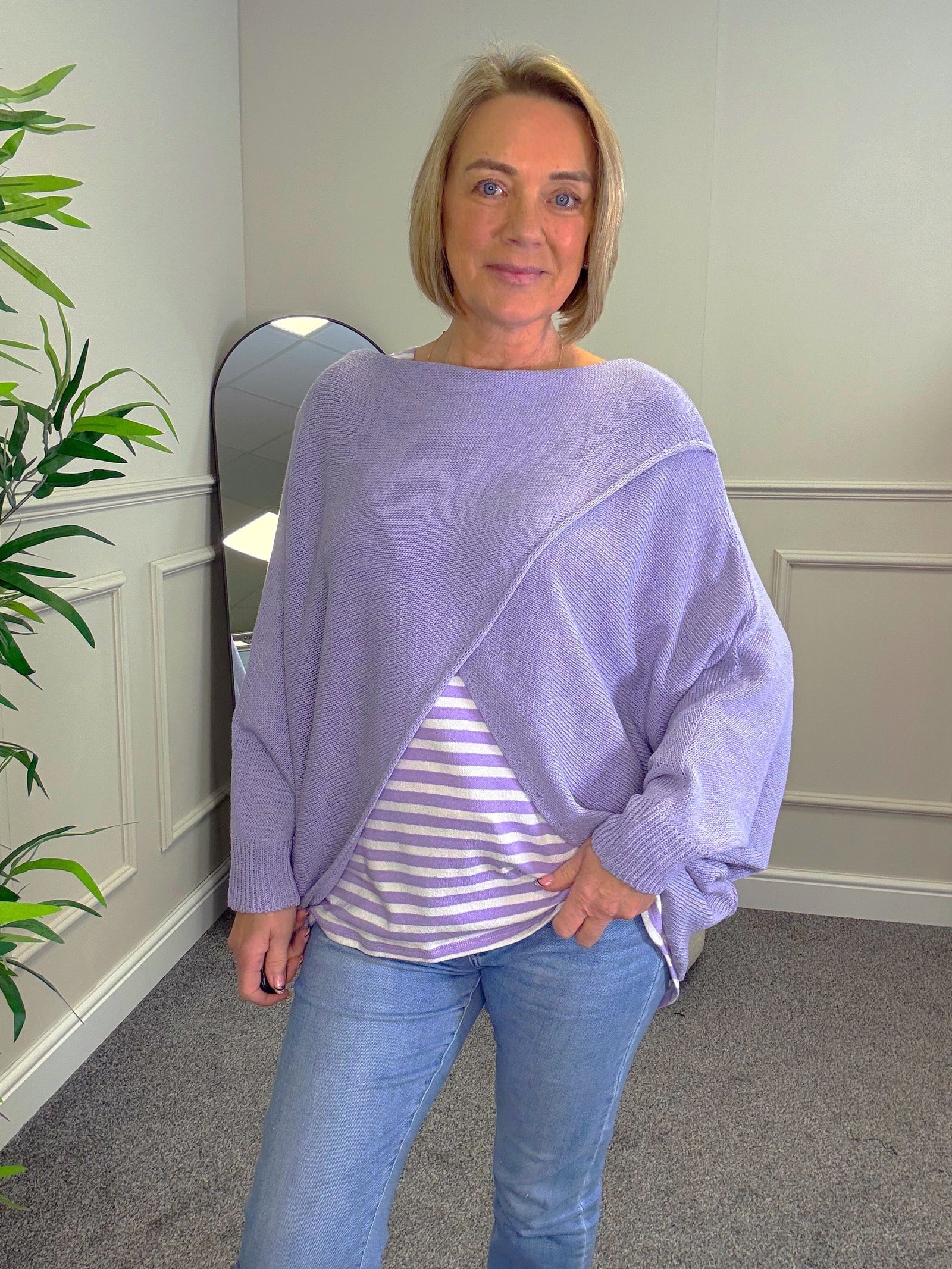 Orla Batwing Crossover Jumper 10-20 Lilac 🇬🇧