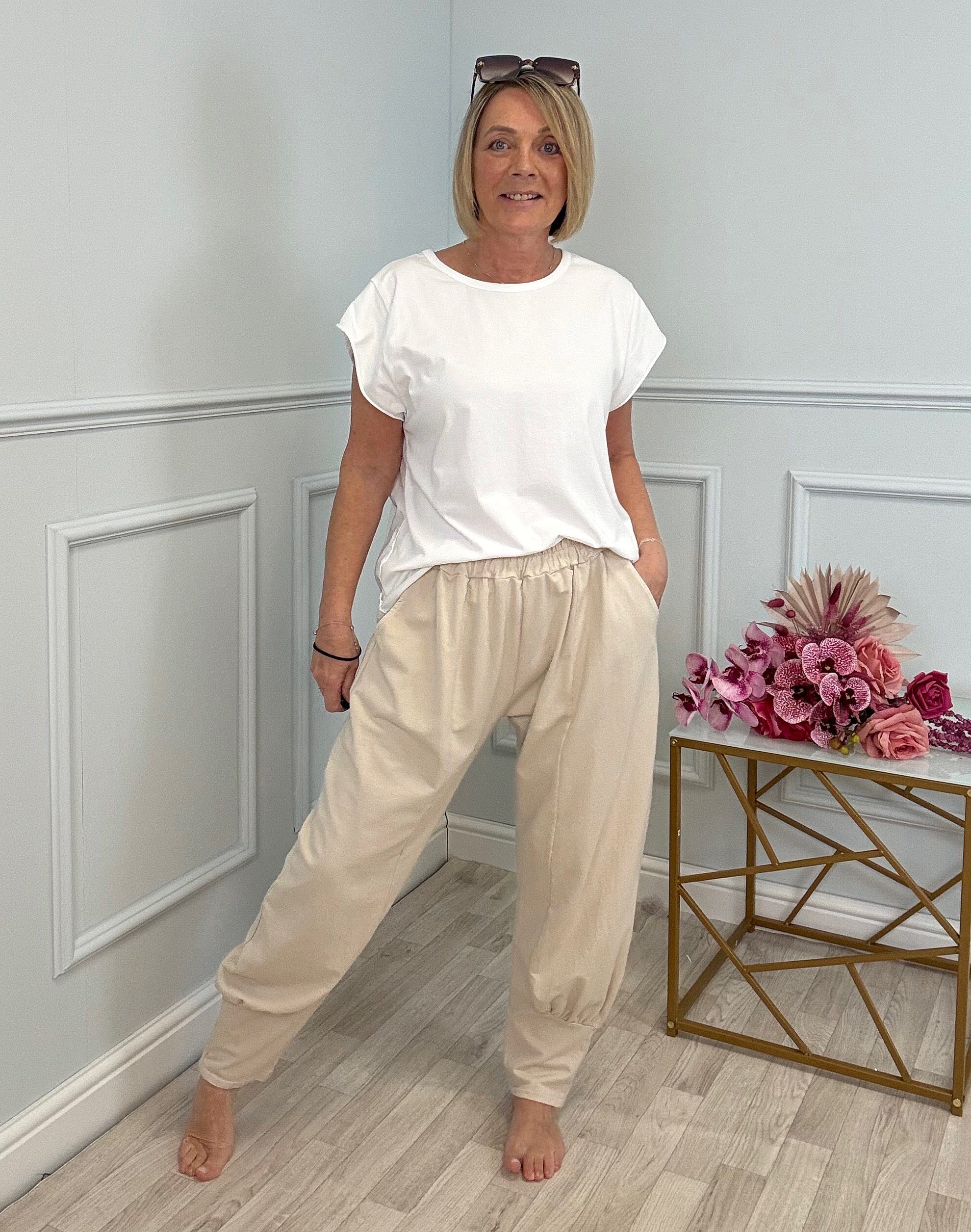 Sorella Tapered Joggers 10–20 Sand - Susie's Boutique