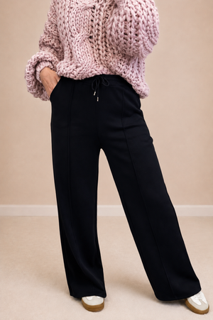 Alexandria Wide Straight Leg Trousers 8-18 Black