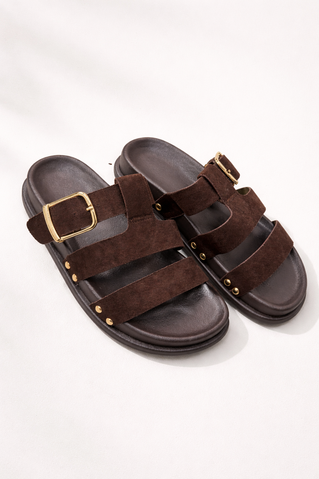 Dana  Gladiator Triple Strap Buckle Sliders
