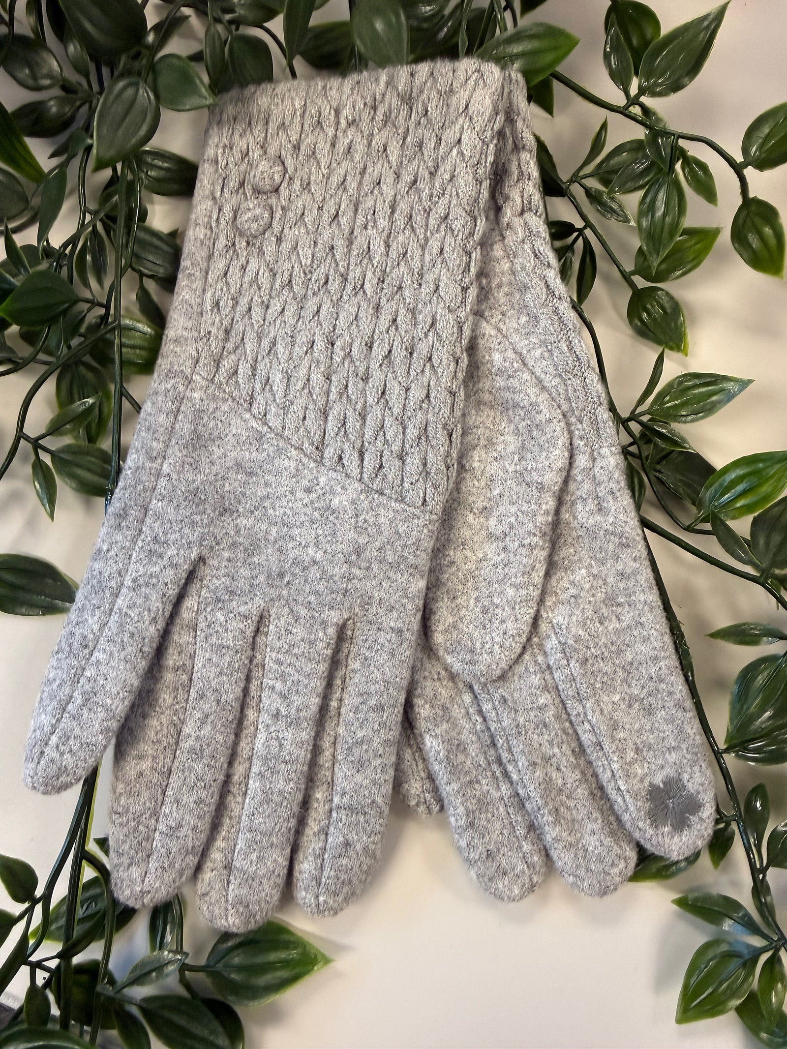 Cable Knit Detail Gloves (4 Colours)