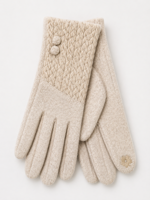 Cable Knit Detail Gloves