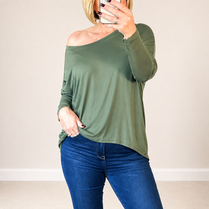 Hallie Scoop Hem Sleeved Top 8-20 more colours