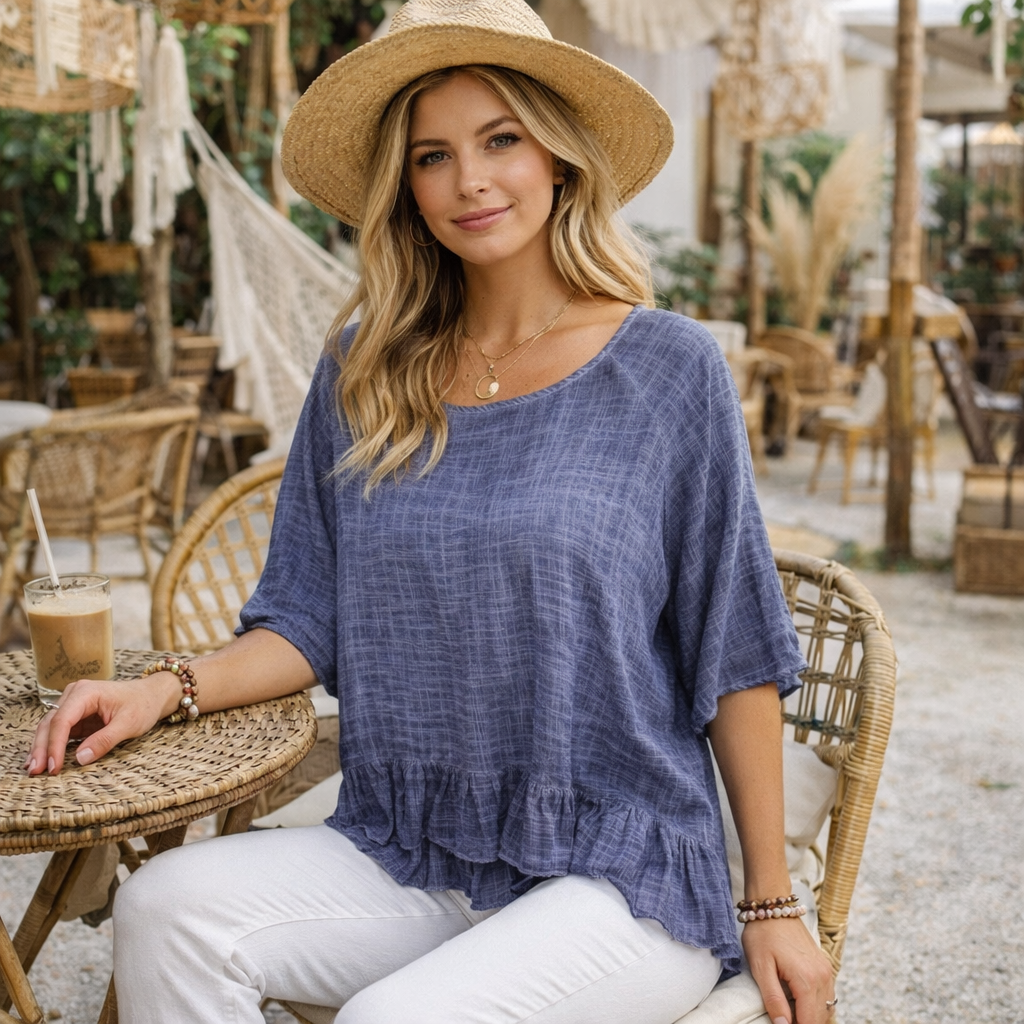 Cotton frill Hem top 12-20