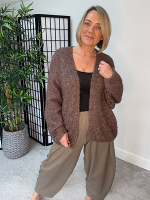 Freya Open Cardigan – Chocolate