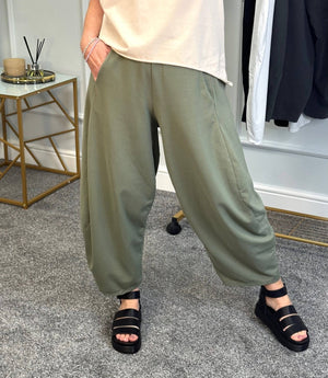 Georgia Barrel Cocoon Trousers / Joggers 8-20 Khaki
